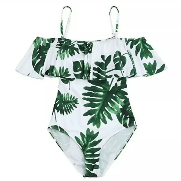 Off Shoulder Ruffle Swimsuit - Picture 3 of 3